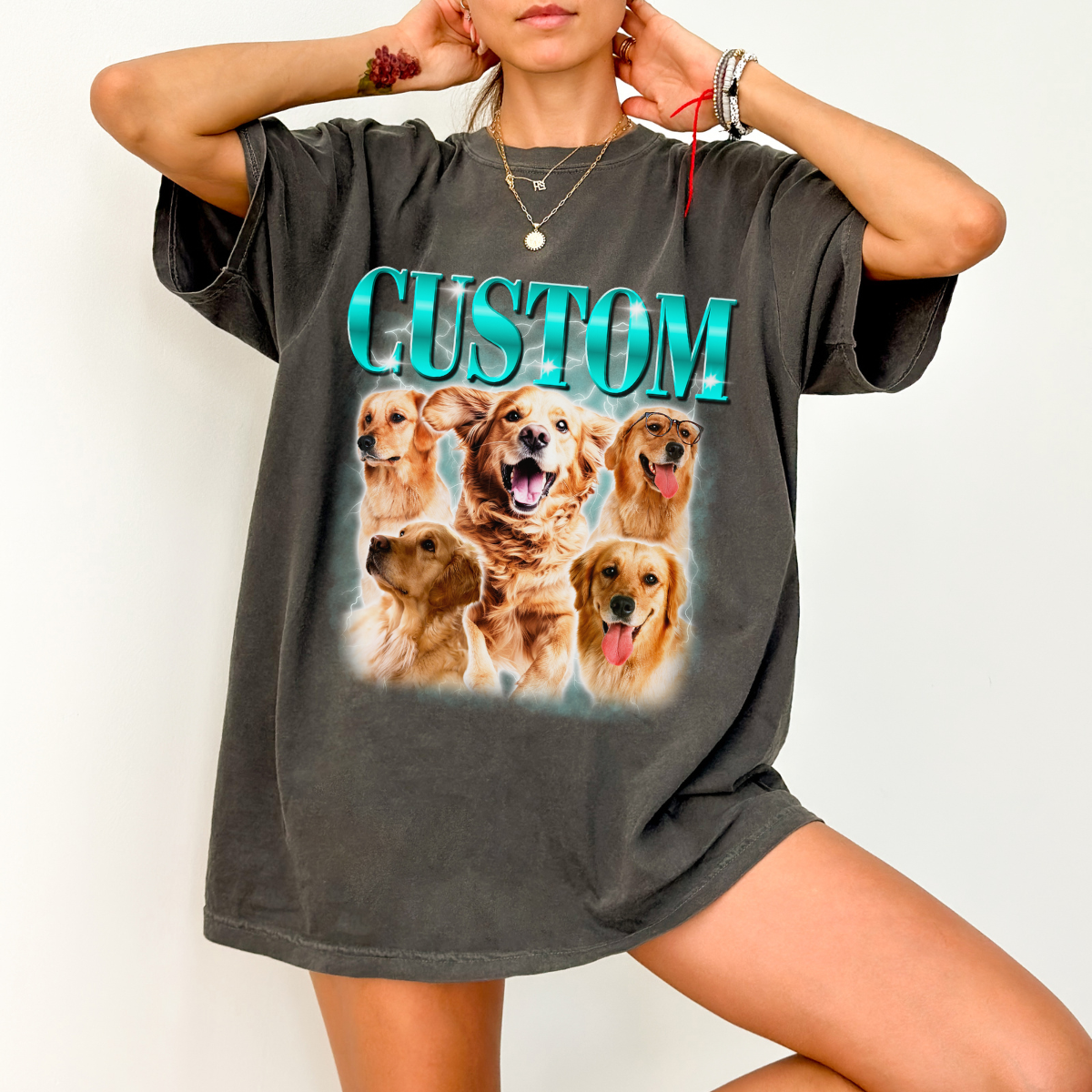 A custom bootleg tee printed by Boreal Print Lab