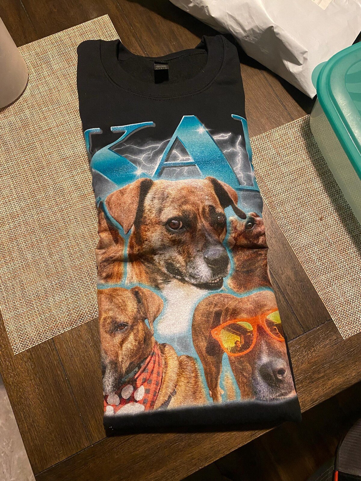 A custom bootleg shirt made by a customer